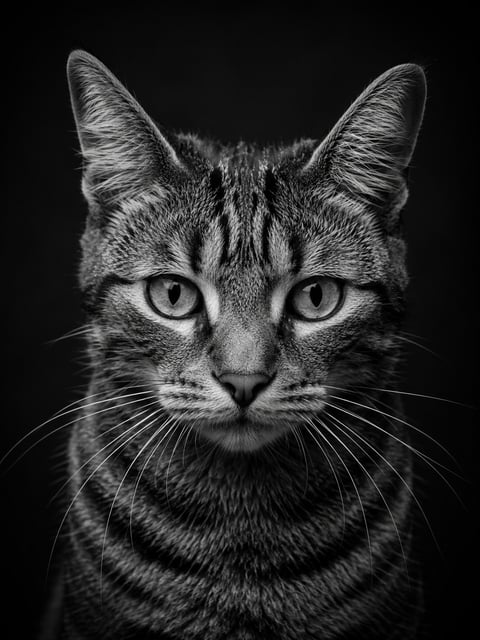 A pet portrait in a different studio register