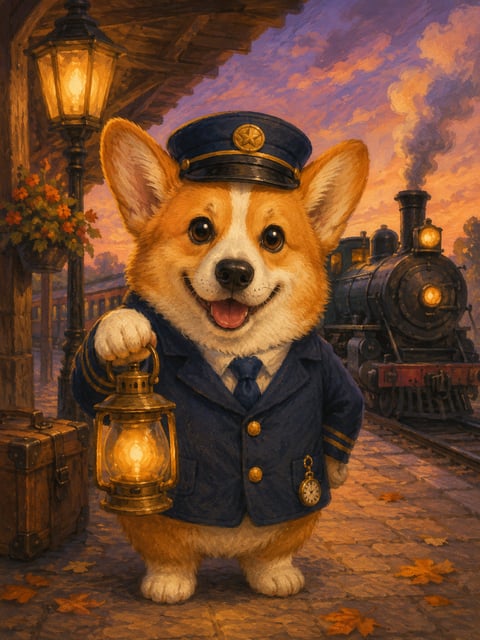 A pet portrait in a different studio register