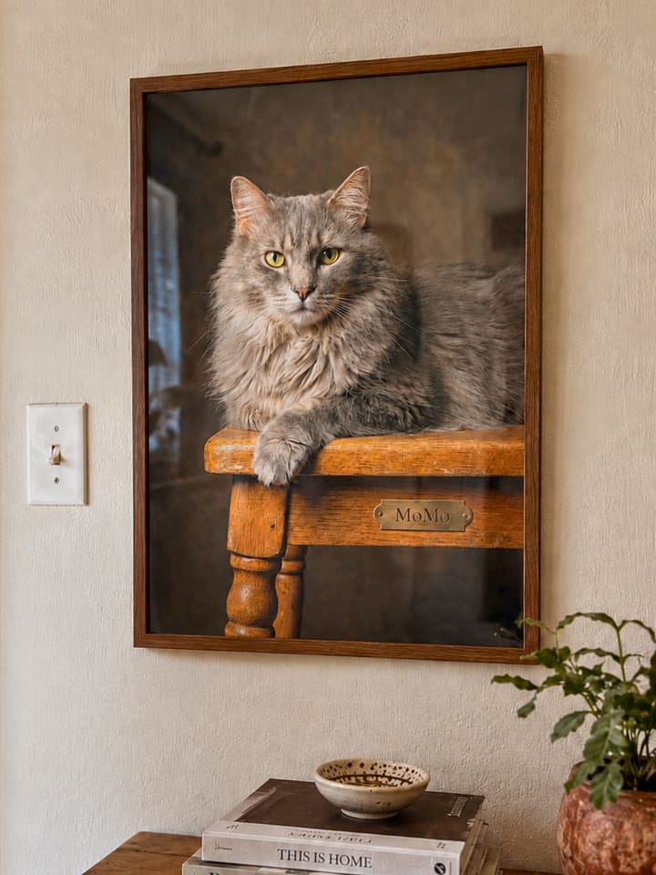 Customer photo of Caroline B.'s portrait at home