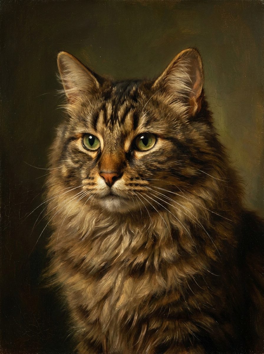 Old Master custom cat portrait