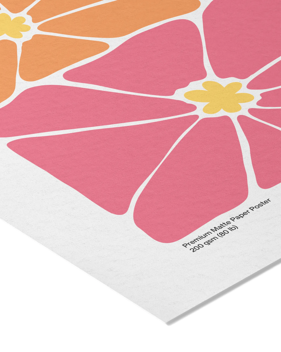 Premium matte paper print, corner close-up